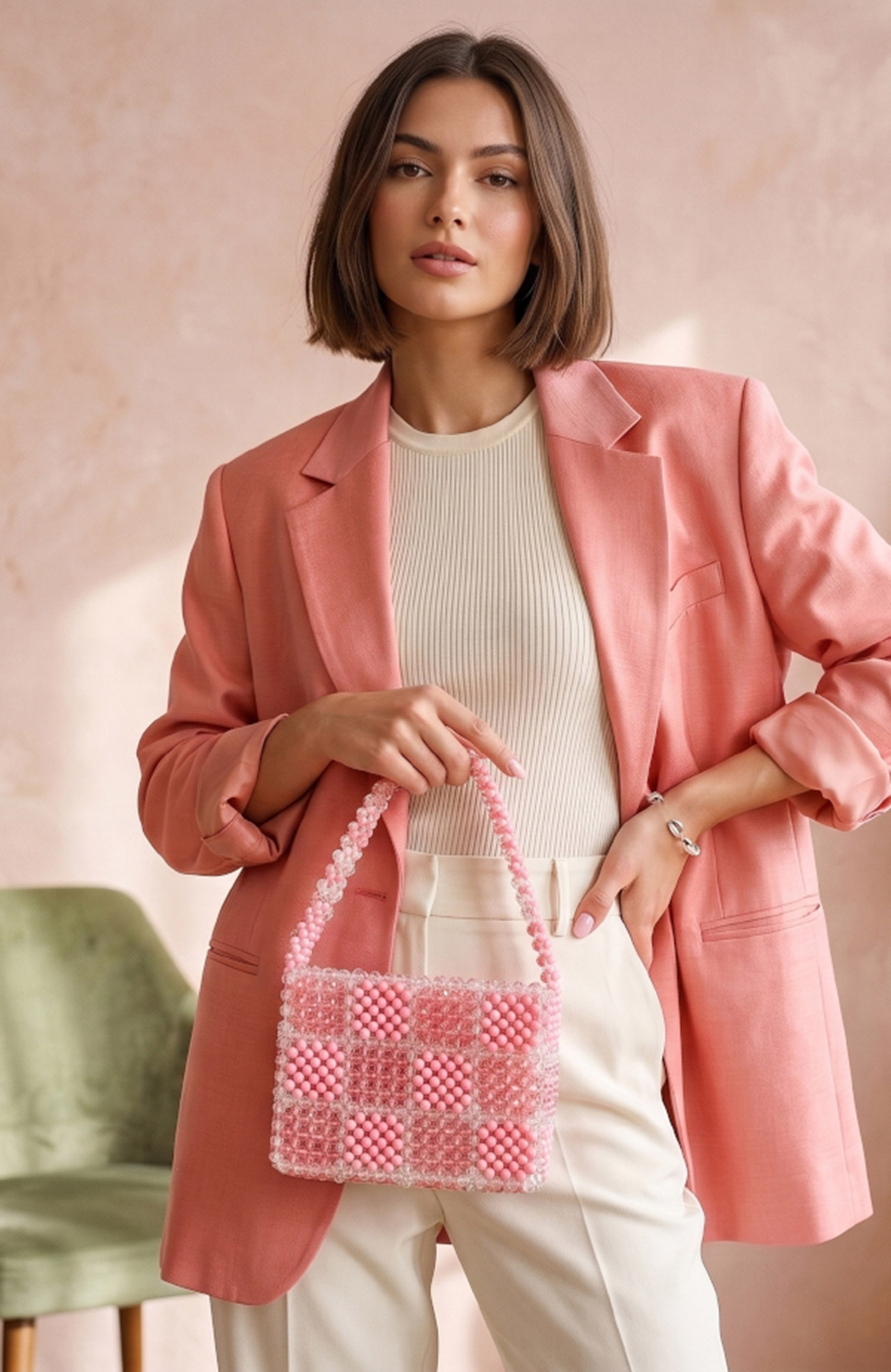 The Blush Checker (Soft Pink Bag) - Image 4
